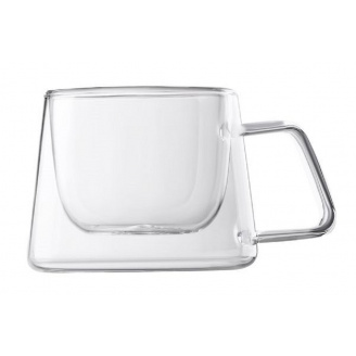 Набір чашок Ardesto з подвійними стінками 200 мл 2 шт. боросилікатне скло (AR2620G)