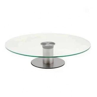 Блюдо-підставка поворотна d-32 см скляна на ніжці для кенді барів A-PLUS 1819