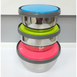 Набір судочків з нержавіючої сталі 3 шт A-PLUS 2058