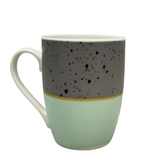 Чашка порцелянова 340 мл Мармур S&T 2091-16 бірюзово-сірий