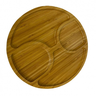 Менажница бамбуковая круглая 30 см A-PLUS 2425