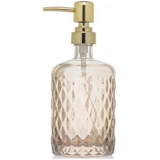 Дозатор для рідкого мила 480 мл Аргайл мікс S&T 888-18 золотий