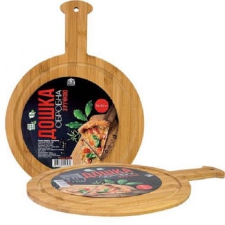 Доска разделочная бамбуковая с ручкой 36х26 см S&T 8831