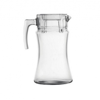 Глек скляний із пластиковою кришкою 1,4 л Pasabahce Azur 43018