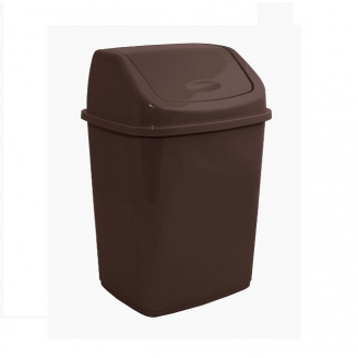 Відро для сміття з кришкою 10 л темно-коричневий Алеана 122063