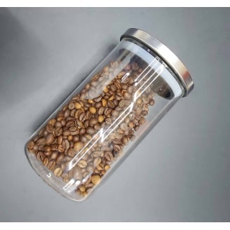 Ємність скляна із металевою кришкою 