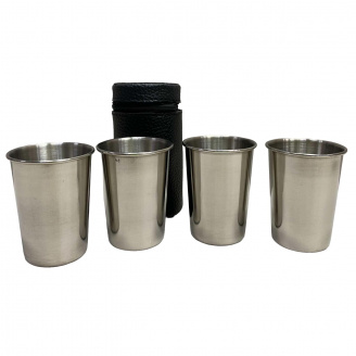Набір стопок із нержавіючої сталі 4 шт у чохлі A-PLUS 05-180/W-05