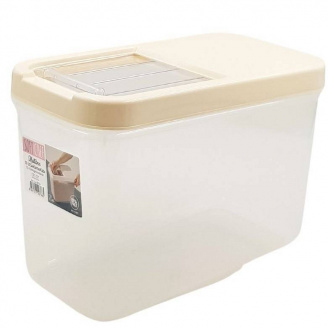 Контейнер для зберігання сипучих продуктів 10 л SOFT CHEF 00766 прозорий/білий