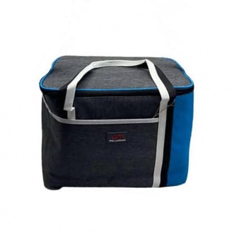 Термосумка 40*25*29 см Stenson WW01352 сіра із синім