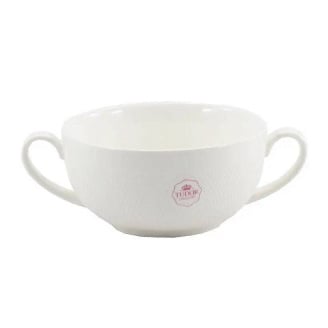 Бульйонниця порцелянова з ручками Interos TU2435 Сітка 400 мл