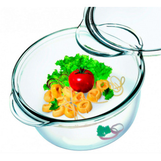 Каструля скляна 1,5л. з кришкою глибока Simax Color 6666-6676 SIM