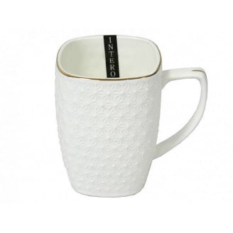 Кухоль фарфоровий квадратний 350 мл. Снігова Королева Interos 557309-А