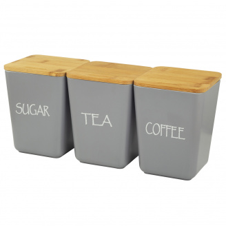 Набор емкостей для сыпучих 3 шт с крышками Kamille KM-1134