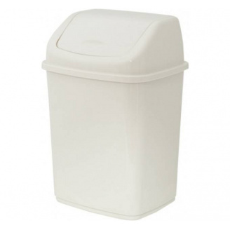 Відро для сміття з кришкою 5 л Біла троянда Алеана 122061