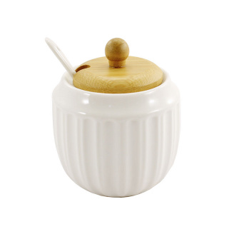 Цукорниця з ложкою та дерев'яною кришкою Interos 340 мл PJ02889-1