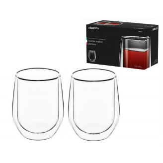 Набор стаканов с двойными стенками для латте 320 мл 2 шт боросиликатное стекло Ardesto AR2637G