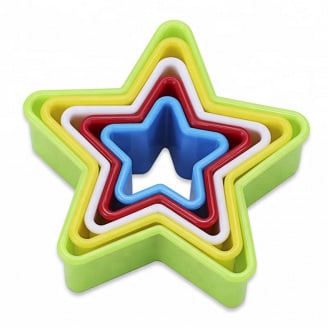 Вырубка для теста звезда двухсторонняя 5 штук в наборе