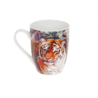 Кружка порцелянова Тигр на полюванні BonaDi 380 мл у коробці K014/1