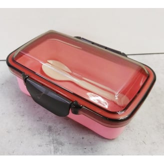 Ланч бокс 16 х 11 х 5 см пластиковий рожевий Stenson R26349