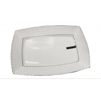 Страва фарфорова біла 33 см прямокутна 33 см прямокутна Снігова Королева Interos 