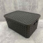 Корзина для хранения с крышкой коричневая Irak Plastik 31*21*15,7 см см SP295 Херсон