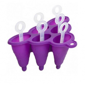Форма силіконова для морозива Empire 6 шт фіолетова EM-9812