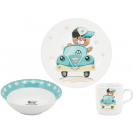 Набор фарфоровой детской посуды Little Driver 3 предмета Limited Edition C672