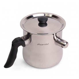 Молоковарка зі свистком та сталевою кришкою 1 л Kamille 5840