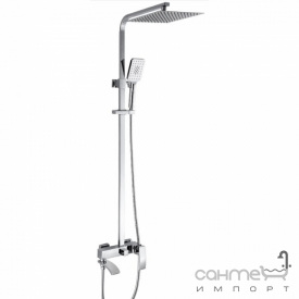 Душевая стойка с смесителем для ванны Qtap Swan Cascada QTSWA111CRM45566 хром