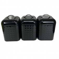Набір металевих банок 3 предмети Maestro MR-1676-3-1S-Black