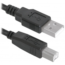 Кабель Defender USB04-06 USB2.0 AM-BM 1.8 м Черный (83763) (6239463)