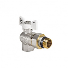 Кран з американкою 1/2" "антипротечка" (KOER KR.228.W-Gi) кутовий білий (KR0195)