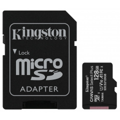 Карта памяти Kingston microSDHC 128GB Canvas Select+ A1 (W100/W85) + SD адаптер (6519923) Киев