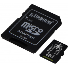 Карта памяти Kingston microSDHC 128GB Canvas Select+ A1 (W100/W85) + SD адаптер (6519923) Киев