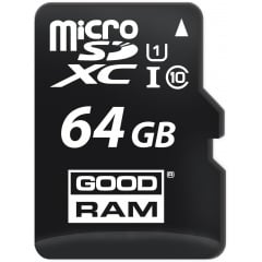 Карта пам'яті GoodRam microSDXC 64GB Class 10 UHS I (M1AA-0640R12) + SD адаптер (6475884) Бердичів
