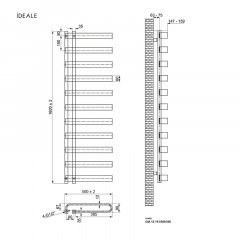 Полотенцесушитель Ideale Gia 11 11/1600/500 белый Первомайск
