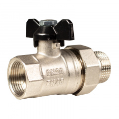 Кран кульовий з американкою прямий Remi 3/4” Миколаїв