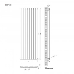 Радиатор Ideale Vittoria 11 9/1800/612 черный Ивано-Франковск