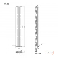 Радіатор Ideale Adele 12 5/1800/295 антрацит Луцьк