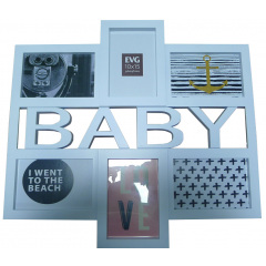 Мультирамка EVG INNO ZB-6-4447 BABY COLLAGE 6 44 х 47 х 1.5 см Білий (6812257) Полтава