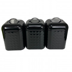 Набор металлических банок 3 предмета Maestro MR-1676-3-1S-Black Одесса