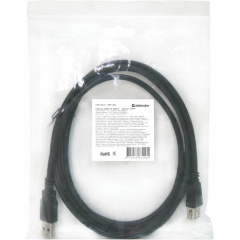 Кабель Defender USB02-17 USB2.0 AM-AF 5 м Черный (87454) (6358277) Вінниця