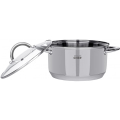 Кастрюля с крышкой Bravo Chef 16 см 1.9 л Хром (6720867) Луцк