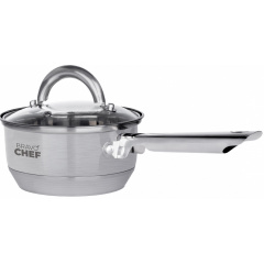 Ковш с крышкой Bravo Chef 14 см 1.15 л Хром (6720872) Кам'янка-Дніпровська