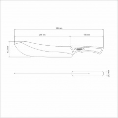 Нож для мяса Tramontina Churrasco 253 мм Black (6740823) Энергодар