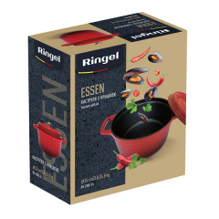 Кастрюля RINGEL Essen 2.9 л 22 см Красный (6858201) Одеса