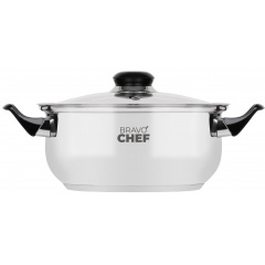 Каструля BRAVO CHEF 18 см 1.6 л з бакелітовими ручками (6811077) Чернігів