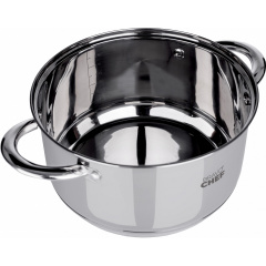 Кастрюля с крышкой Bravo Chef 20 см 3.6 л Хром (6720869) Мукачево