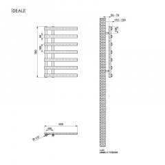 Полотенцесушитель Ideale Emma 11 7/780/500 белый Лубны