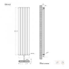 Радіатор Ideale Vittoria 12 6/1800/408 антрацит Долина